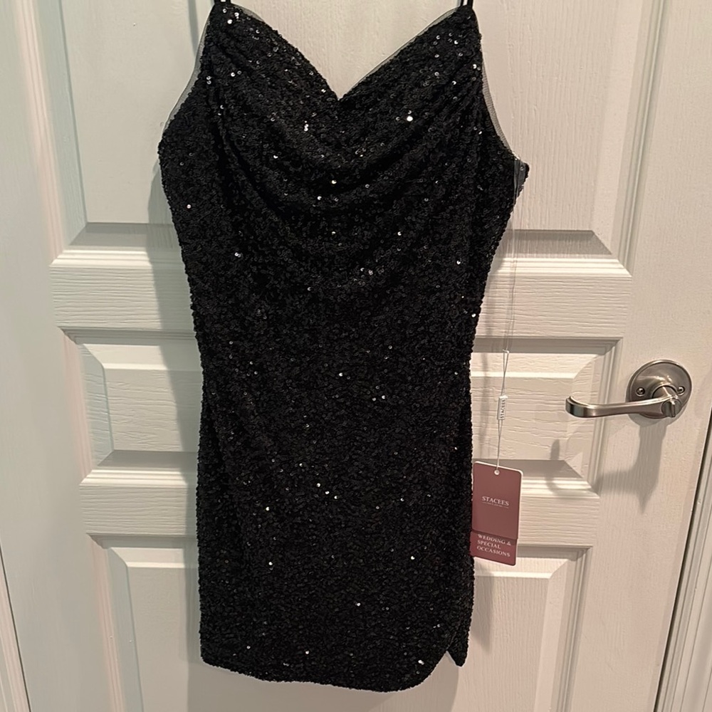 Sequin Black Dress